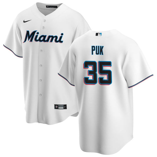 A.J. Puk Miami Marlins Nike Youth Home Replica Jersey - White