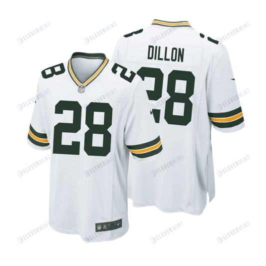 A.J.Dillon 28 Green Bay Packers Men Away Game Jersey - White